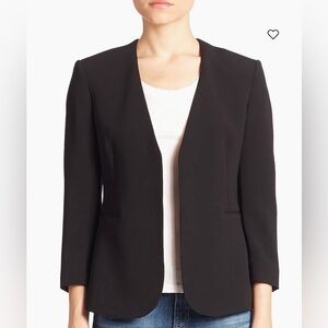 Theory Lindrayia Admiral Crepe Classic Black Women's Jacket